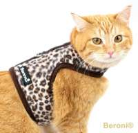 Cat walking harnas jacket tuig bruine luipaard